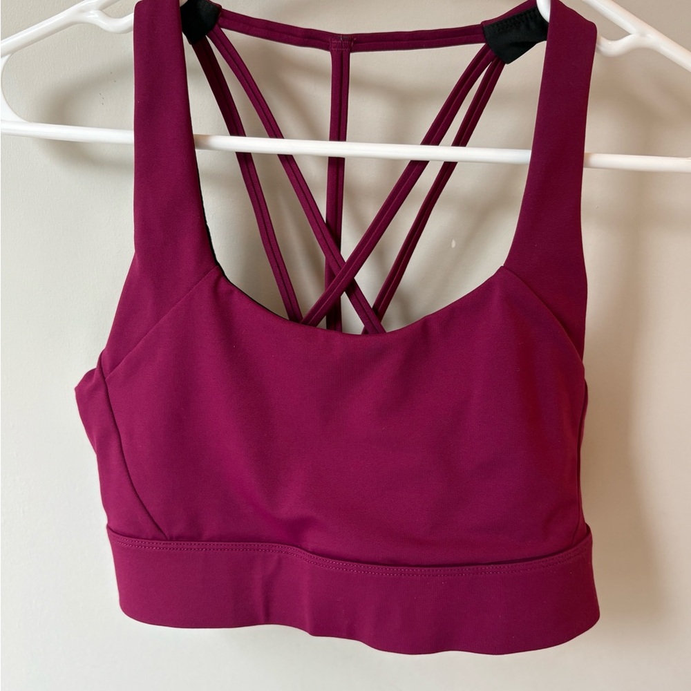 ZYIA Strappy Back Sports Bra - Deep Red
